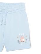 Shorts per bambino Casablanca Kids azzurro chiaro con tasca posteriore con toppa KPF26JTR26602 CASAWAY CASABLANCA KIDS 