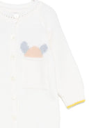 Tutina per neonata Gensami Kids bianco con tasca sul petto TU-PEEKABOO-WE WHITE/BLUE GENSAMI 