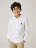 Camicia per bambino Timberland Kids bianca con logo sul petto T60844 10P TIMBERLAND KIDS 