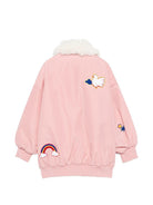 Giubbino per bambina Stella McCartney Kids rosa con colletto in shearling TZ2A57 Z2327 507 STELLA McCARTNEY KIDS 