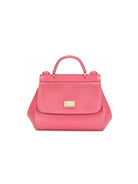 Borsa Sicily mini per bambina Dolce & Gabbana Kids rosa con dettaglio placca logo dorata EB0003 AW576 80422 DOLCE & GABBANA KIDS 