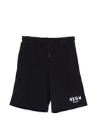Shorts per bambino MSGM Kids nero con vita elasticizzato S6MSJUBE018 110 MSGM KIDS 