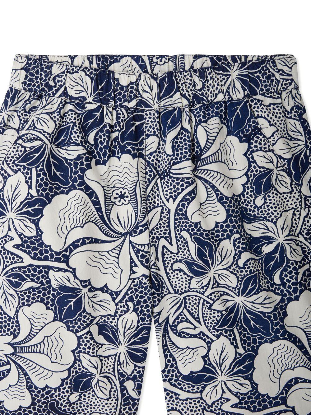 Shorts Erno per bambino Bonpoint blu con stampa fiori S05BBEW00017 515 BONPOINT KIDS 