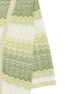 Cardigan lungo da donna MC2 Saint Barth verde con motivo a spina di pesce TON0001 08303L MC2 ST. BARTH 