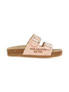 Ciabatte per bambina Philosophy di Lorenzo Serafini Kids rosa dettaglio logo sui lati I8G007 7717 0090 PHILOSOPHY KIDS 