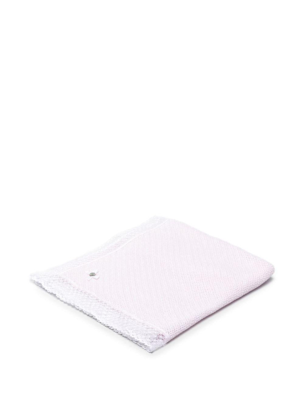 Coperta per neonata Paz Rodriguez rosa con pizzo Paz V26 029-123388 3701 PaZ RODRIGUEZ 