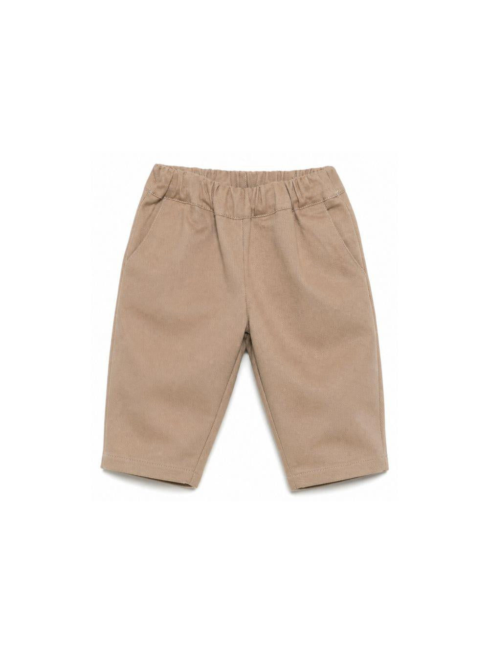 Pantaloni per neonato Douuod Kids marroni con due tasche posteriori con patta DZ6060 G0073 343 DOUUOD KIDS 