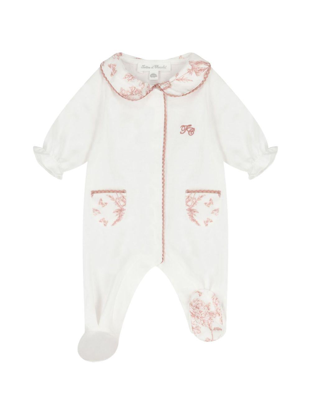 Tutina per neonata Tartine Et Chocolat bianca con stampa a fiori CC54160 30 TArtine & Chocolat KIDS 
