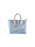 Borsa Vanity MC2 Saint Barth azzurra con manici con foulard VANI045 09250L MC2 ST. BARTH KIDS 