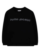 Felpa per bambino The Marc Jacobs Kids nero con stampa logo W60634 09B THE MARC JACOBS KIDS 