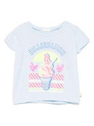 T-shirt per bambina Billieblush azzurro con stampa gelato U20954 76F BILLIEBLUSH 