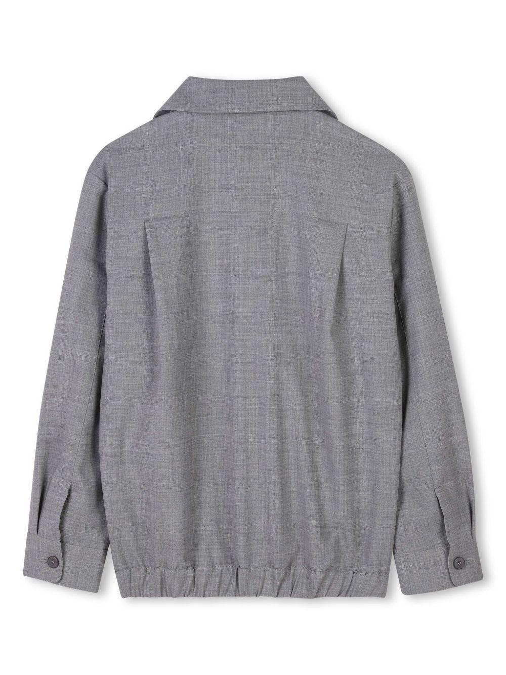 Camicia 4G per bambino Givenchy Kids grigio con colletto classico H30693 A47 GIVENCHY KIDS 
