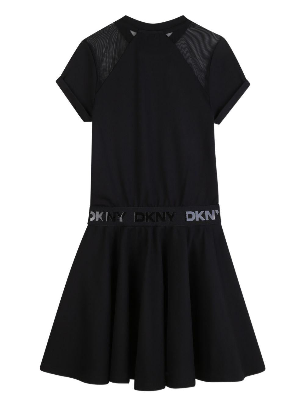 Abito per bambina  Dkny Kids nero a trapezio D62627 09B DKNY KIDS 