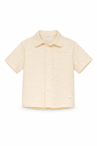 Camicia per bambino Paolo Pecora Kids beige con taschino sul petto PP4379 SABBIA PAOLO PECORA KIDS 