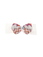 Fascia per capelli per neonata Missoni Kids bianca con stampa a zigzag MZ0034 Z3672 102MC MISSONI KIDS 