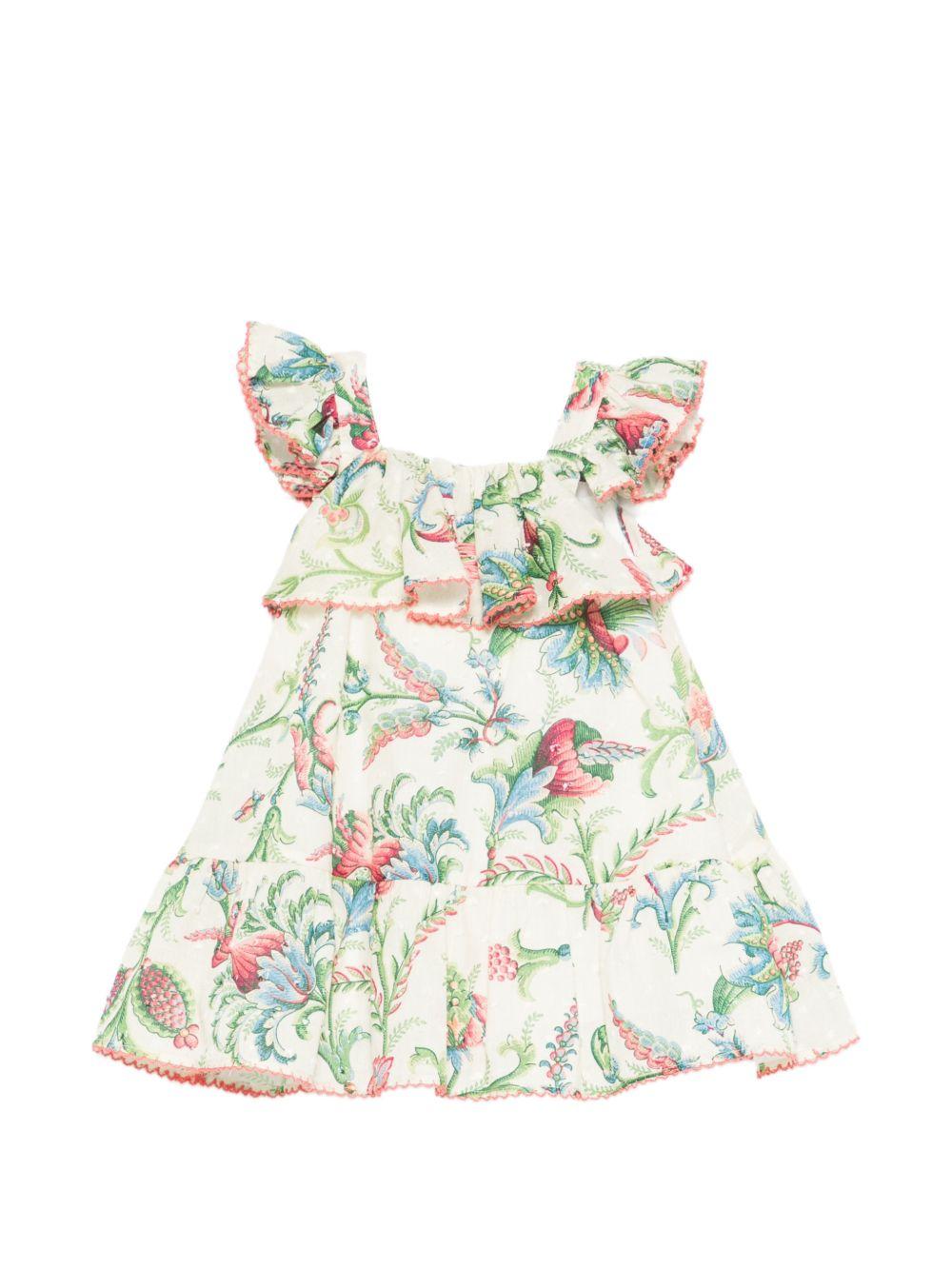 Abito per neonata Etro Kids bianco con stampa floreale GY1060 M0082 106MC ETRO KIDS 