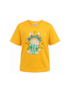 T-shirt per bambini Moschino Kids gialla con stampa grafica HRM05WLAA10 51140 MOSCHINO KIDS 