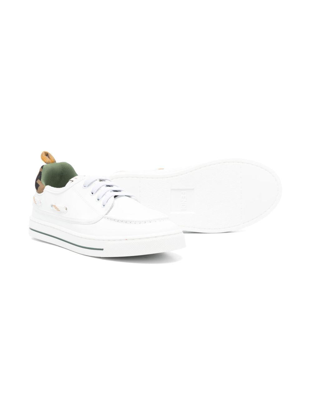 Sneakers in pelle per bambino Fendi Kids bianco con chiusura con lacci JMR522 AU2H F0C1A FENDI KIDS 