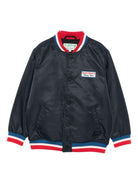 Giacca per bambino MC2 Saint Barth Kids x Peanuts Wells Jr. blu con toppa logo WEL001 00062I MC2 ST. BARTH KIDS 