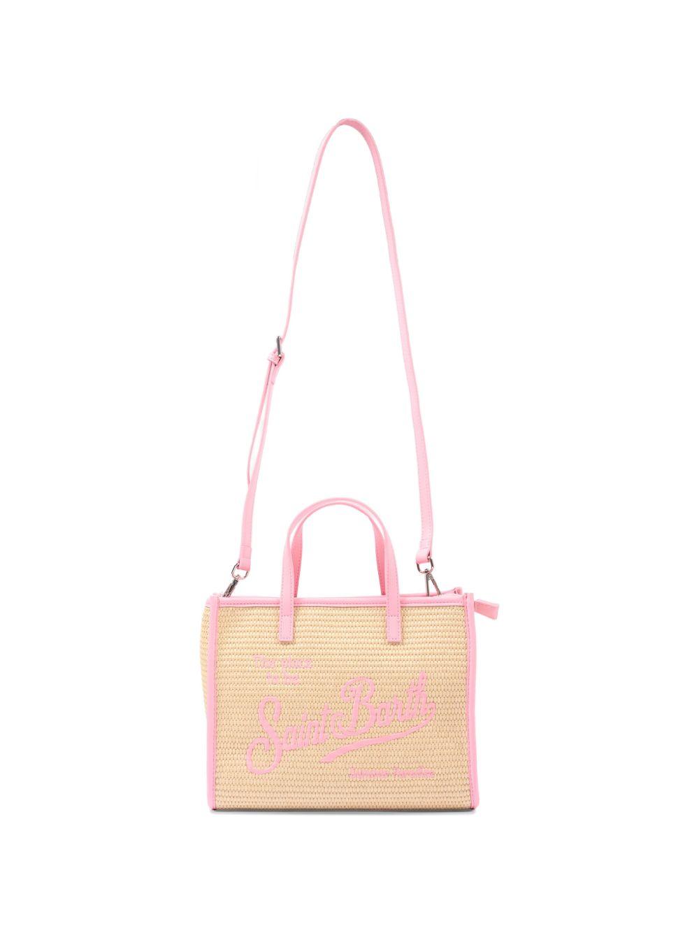 Borsa Vivian MC2 Saint Barth beige con logo ricamato sul davanti VVID001 00415L MC2 ST. BARTH KIDS 
