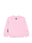Felpa per neonata John Richmond Kids rosa con dettaglio logo sul davanti RIA26023FE PINK BEGONIA JOHN RICHMOND KIDS 