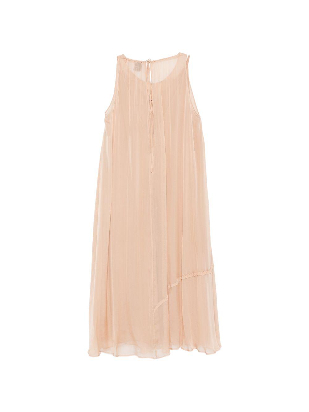 Abito a pannelli arricciati Alysi rosa chiaro senza maniche 116341 P6214 PELLE ALYSI 