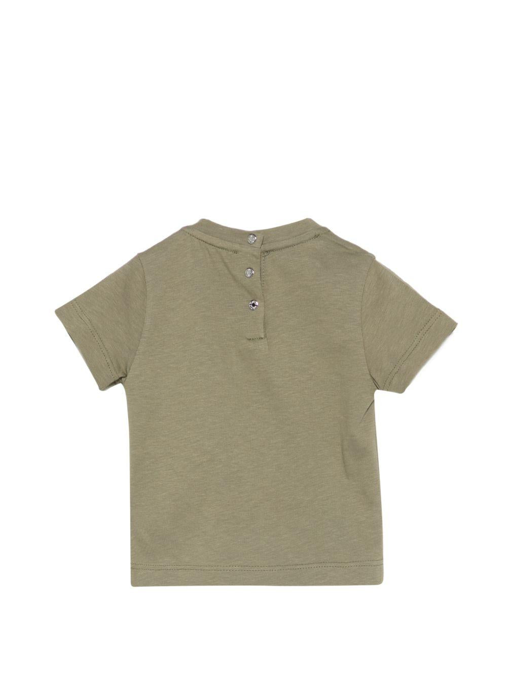T-shirt per neonato Roberto Cavallo Kids verde con logo sul davanti CIP26085TS GREEN MAYFLY ROBERTO CAVALLI KIDS 
