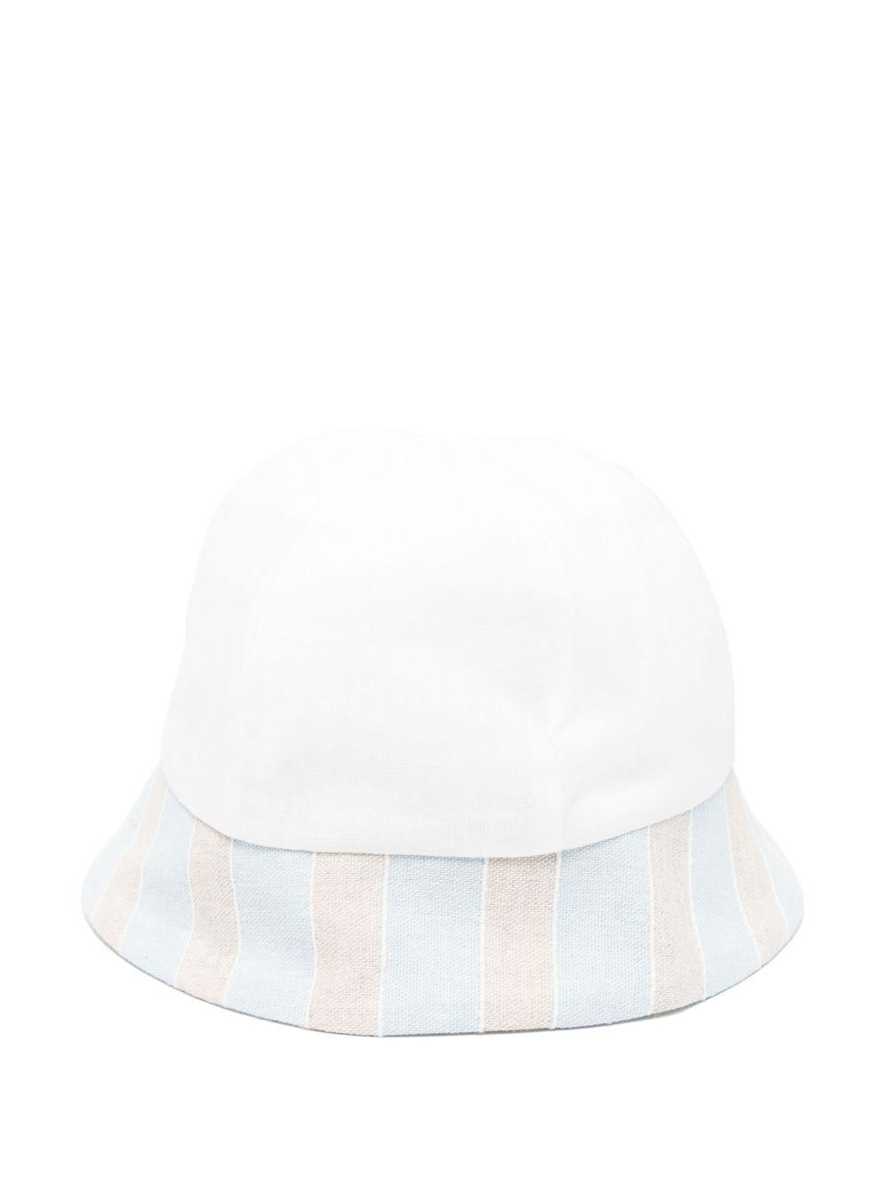 Cappello per neonata La Stupenderia bianco con orlo a contrasto e corona rotonda TBCP53D02 R49 LA STUPENDERIA KIDS 