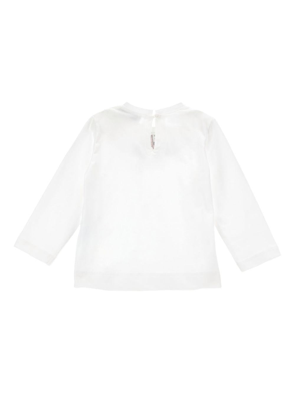 Blusa per neonata Monnalisa bianca con stampa a fiori 31F623 6203 0158 MONNALISA 
