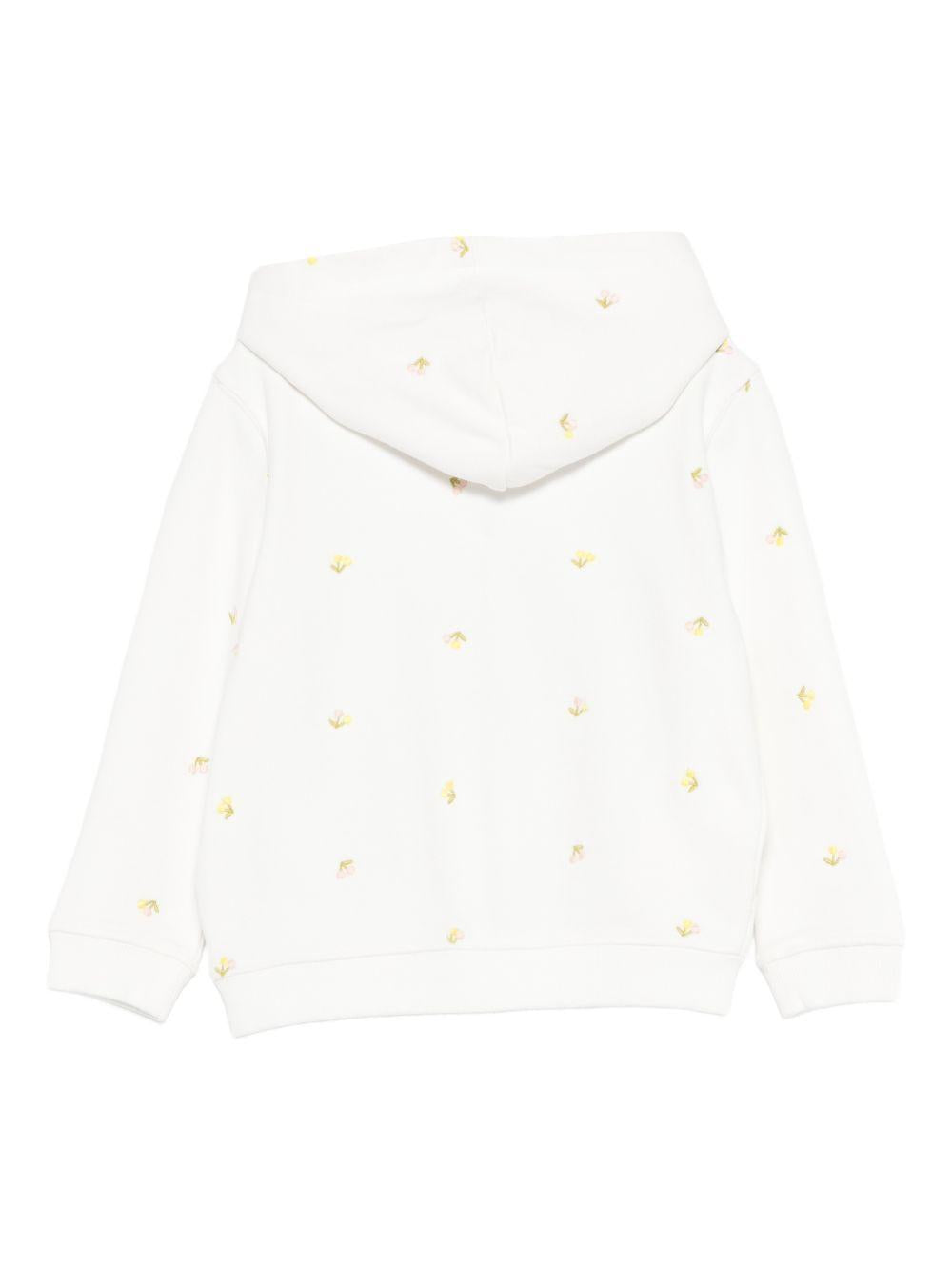 Felpa per bambina Bonpoint bianca con stampa floreale all-over S06GSWK00002 603 BONPOINT KIDS 