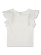 Blusa per bambina Chloé Kids Fancy bianco con dettagli ruches C20490 117 CHLOE' KIDS 