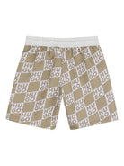 Costume da bagno per bambino Hugo Kids biege con stampa logo all-over G00979 23B Hugo KIDS 