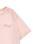 T-shirt per bambina Philosophy di Lorenzo Serafini Kids rosa con logo ricamato sul davanti I1G609 7206 0094 PHILOSOPHY KIDS 