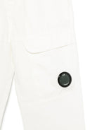Pantaloni per bambino C.P. Company Kids bianco con applicazione CUP00MLZC01 10135 C.P.COMPANY KIDS 
