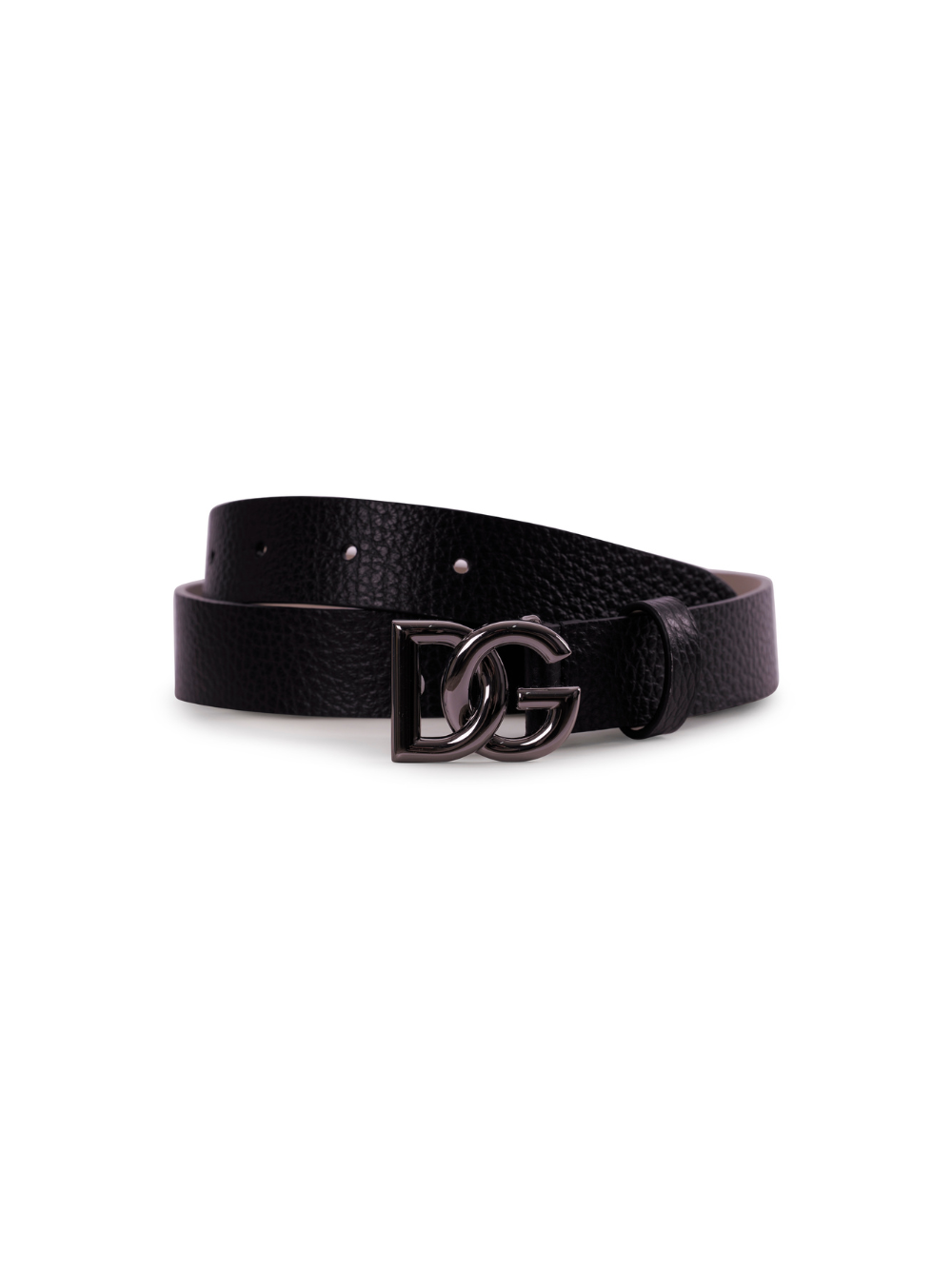 Cintura per bambino Dolce & Gabbana Kids nera con fibbia con logo EC0083 AI218 80999 DOLCE & GABBANA KIDS 
