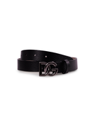 Cintura per bambino Dolce & Gabbana Kids nera con fibbia con logo EC0083 AI218 80999 DOLCE & GABBANA KIDS 