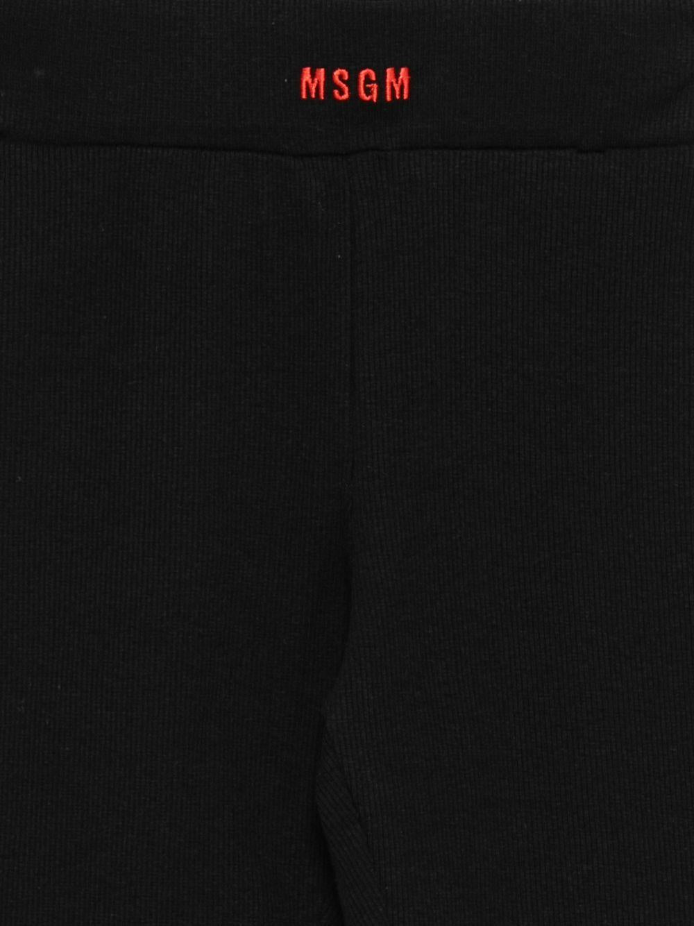 Leggins per bambina MSGM Kids neri con logo sul davanti S6MSJGCI230 110 MSGM KIDS 