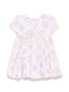 Abito per neonata Monnalisa rosa con stampa a fiori all-over 31E911 5663 0090 MONNALISA 