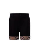 Shorts per bambino Burberry Kids neri con dettagli con motivo Vintage Check 8117174 A1189 BURBERRY KIDS 