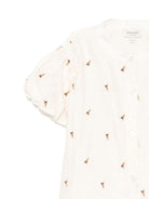 Camicia per bambina Donsje Ezrah beige con ricamo all-over 4095402 00003 DONSJE 