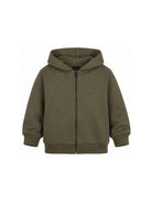 Felpa per bambino Givenchy Kids verde con logo ricamato e zip H31273 653 GIVENCHY KIDS 
