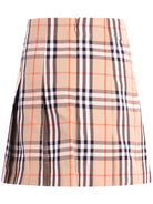 Gonna per bambina Burberry Kids beige con motivo a quadri 8117155 B9368 BURBERRY KIDS 