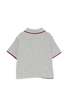 Polo per neonato Emporio Armani Kids grigia con patta logo sul petto EB001452 AF13715 O8042 EMPORIO ARMANI KIDS 