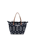 Borsa tote City Regular in Canvas MC2 Saint Barth denim con frange CBF0001 01773L MC2 ST. BARTH KIDS 