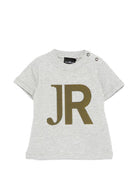 T-shirt per neonato John Richmond Junior grigio con stampa grafica RIP26067TS GREY MELANGE JOHN RICHMOND KIDS 