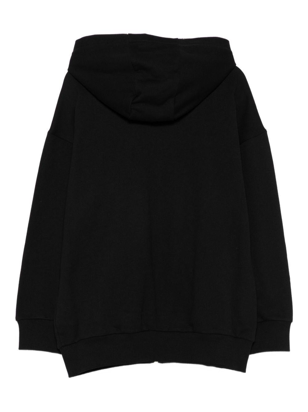 Felpa per bambino Balmain Kids nera con chiusura con zip BX4P50 Z3183 930BC BALMAIN KIDS 