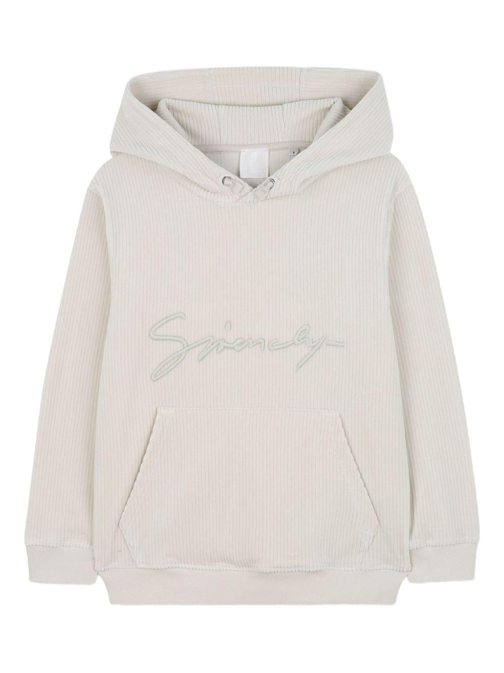 Felpa per bambino Givenchy Kids bianca con cappuccio H30940 184 GIVENCHY KIDS 