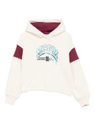 Felpa per bambina MSGM Kids bianca con cappuccio color block F5MSJGHS122 013 MSGM KIDS 