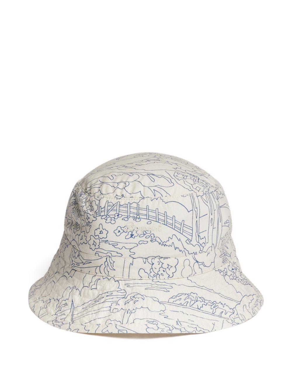 Cappello bucket Piob per bambino Bonpoint blu inchiostro con stampa grafica S06YACW00002 677 BONPOINT KIDS 