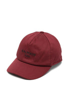 Berretto per bambino Balmain Kids bordeaux con visiera curva BZ0I47 Z1053 530 BALMAIN KIDS 